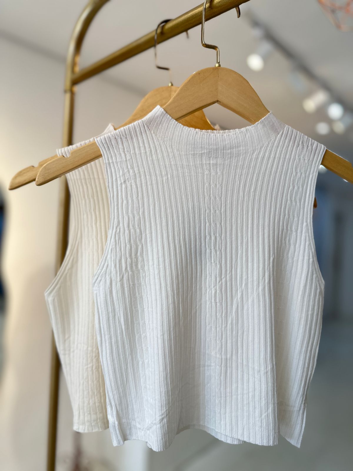 Cropped Regata Nina Feminino Tricot