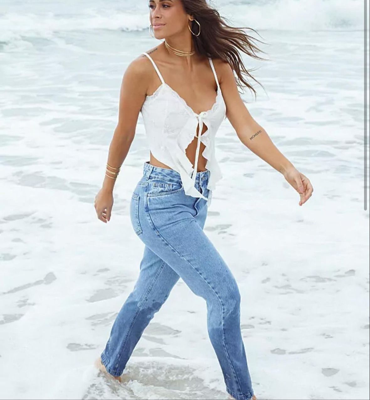 Calça Jeans Mom Feminina Escura