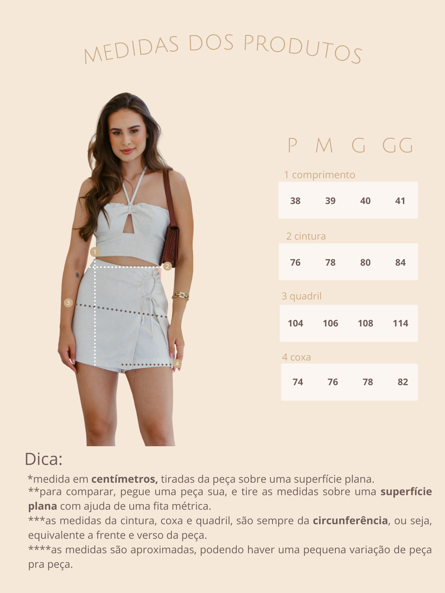 Short Saia Leia Feminino em Linho