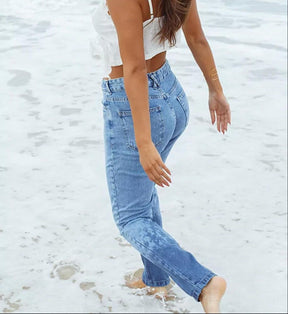 Calça Jeans Mom Feminina Escura