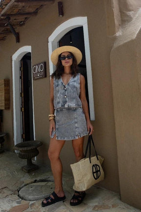 Colete Jeans Black Feminino