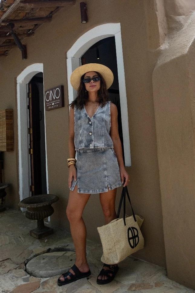 Colete Jeans Black Feminino