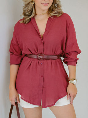 Camisa Maya em Linho Feminina