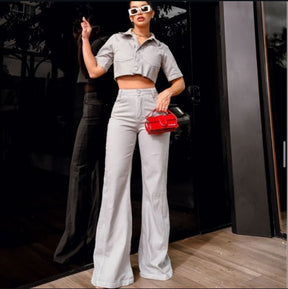   Calça Wide Leg Gray Jeans