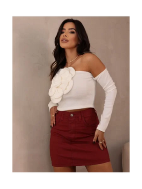 Mini Saia Resinada Feminina