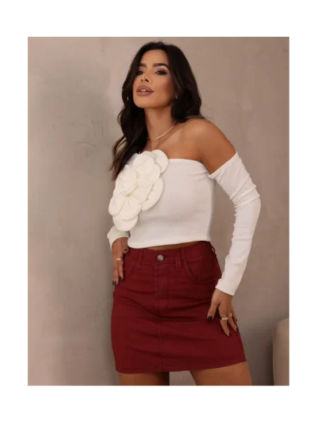 Mini Saia Resinada Feminina