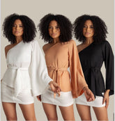   Camisa Julia Manga Unica Elegante Feminina