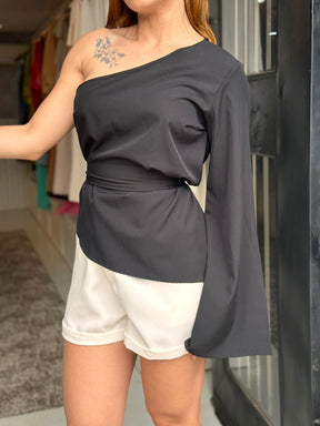   Camisa Julia Manga Unica Elegante Feminina